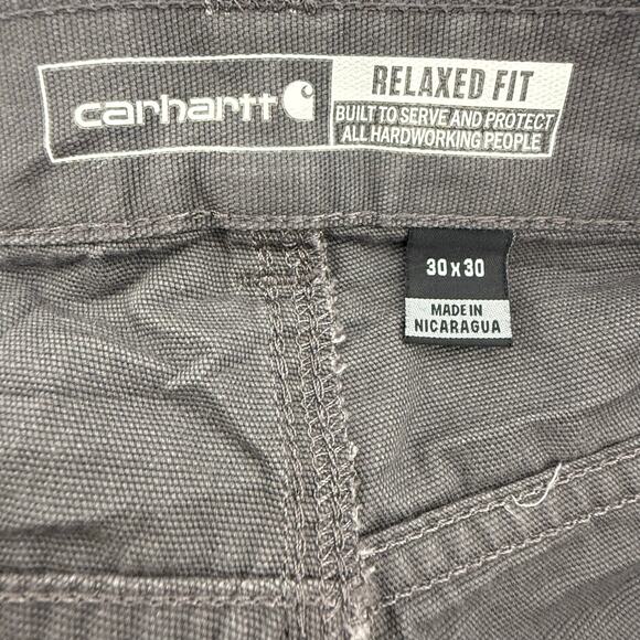 Carhartt Rugged Flex Jeans Mens 30x30 Gray Relaxed Fit Workwear Durable Denim - Picture 3 of 6